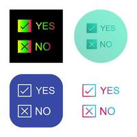 Yes No Option Vector Icon