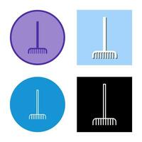 Fork picking Leaves Vector Icon