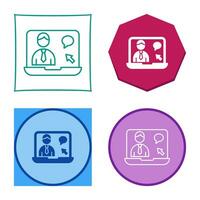 Online Interview Vector Icon