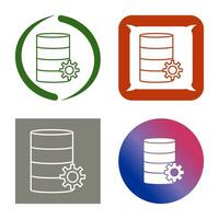 Unique Database Management Vector Icon