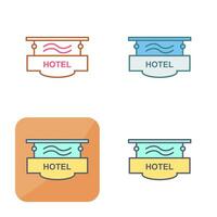 icono de vector de signo de hotel