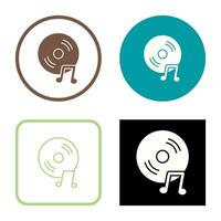 icono de vector de cd de música única