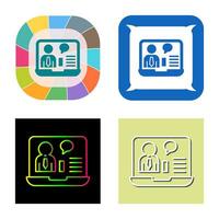 Online Job Interview Vector Icon