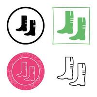 icono de vector de botas de jardinería