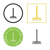 Fork picking Leaves Vector Icon