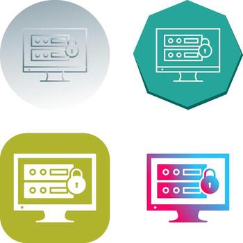 icono de vector de seguridad de datos único