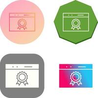 Unique Web Award Vector Icon