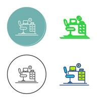 Office Desk Vector Icon