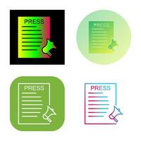 Unique Press Releases Vector Icon