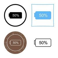 Unique Half Battery Vector Icon