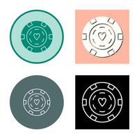 Unique Poker Chips Vector Icon