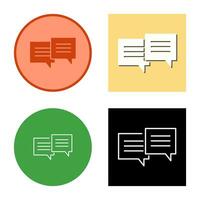 Unique Two Chat Bubbles Vector Icon