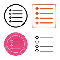 Unique Numbered list Vector Icon