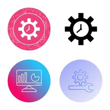 icono de vector de optimización de tiempo único