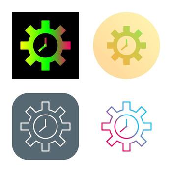 icono de vector de optimización de tiempo único