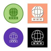 Unique World Wide Web Vector Icon