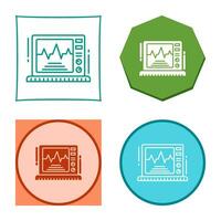 icono de vector de monitor de electrocardiograma