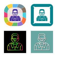 Unique Male Professor Vector Icon