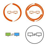 Unique Sharing Systems Vector Icon