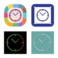 icono de vector de reloj único