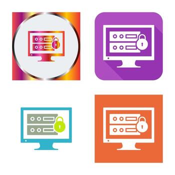 icono de vector de seguridad de datos único