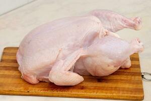 Whole raw chicken photo