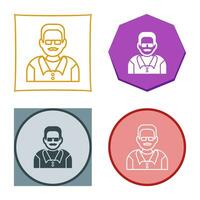 Unique Male Professor Vector Icon