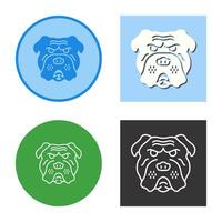 icono de vector de bulldog