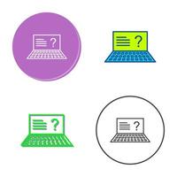 Unique Online Exam Vector Icon