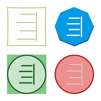 icono de vector de alineación derecha único