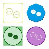 Unique Conversation Bubbles Vector Icon