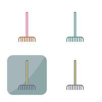 Fork picking Leaves Vector Icon