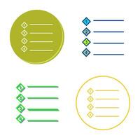 Unique Numbered list Vector Icon