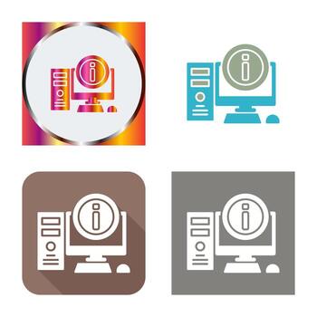 icono de vector de computadora