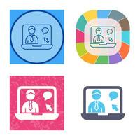 Online Interview Vector Icon