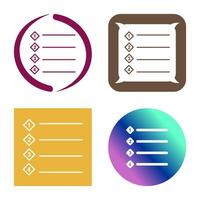 Unique Numbered list Vector Icon