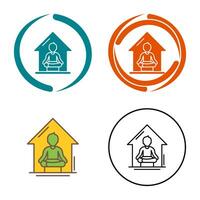 Yoga At home Vector Icon