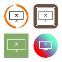 Unique Disconnected Network Vector Icon