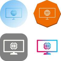 icono de vector de intranet único