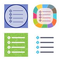 Unique Numbered list Vector Icon