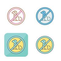 No Pets Vector Icon