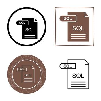 icono de vector de sql
