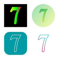 Number Seven Vector Icon