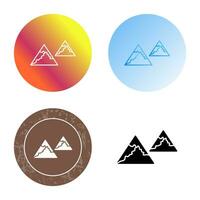 Unique Mountains Vector Icon