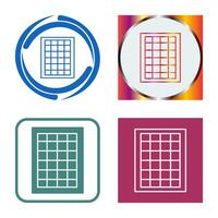 Table of Rates Vector Icon
