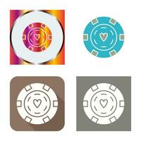 Unique Poker Chips Vector Icon