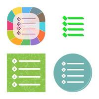 Unique Numbered list Vector Icon