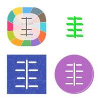 Unique Center Align Vector Icon