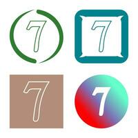 Number Seven Vector Icon