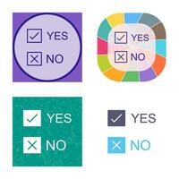 Yes No Option Vector Icon